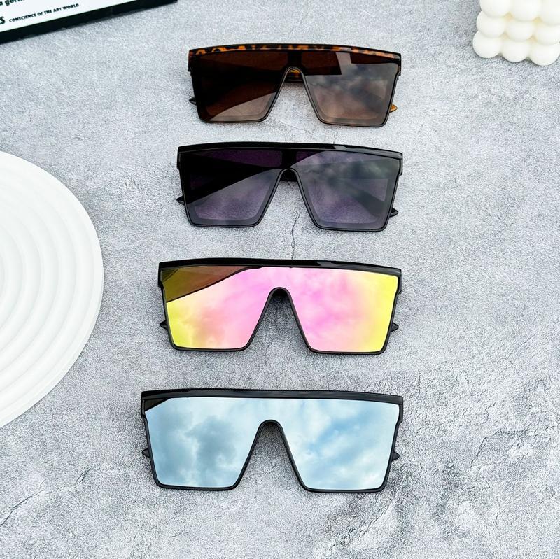 4pcs Sunglasses Punk Style Sun Protection Outdoor Riding Personality European and American Large Frame One-piece Sheet High Quality Polarized Sports Fashion Glasses, Su for Riding, Driving and Golf - Ideal Choice for Festival Gifts nighttime yellow tint