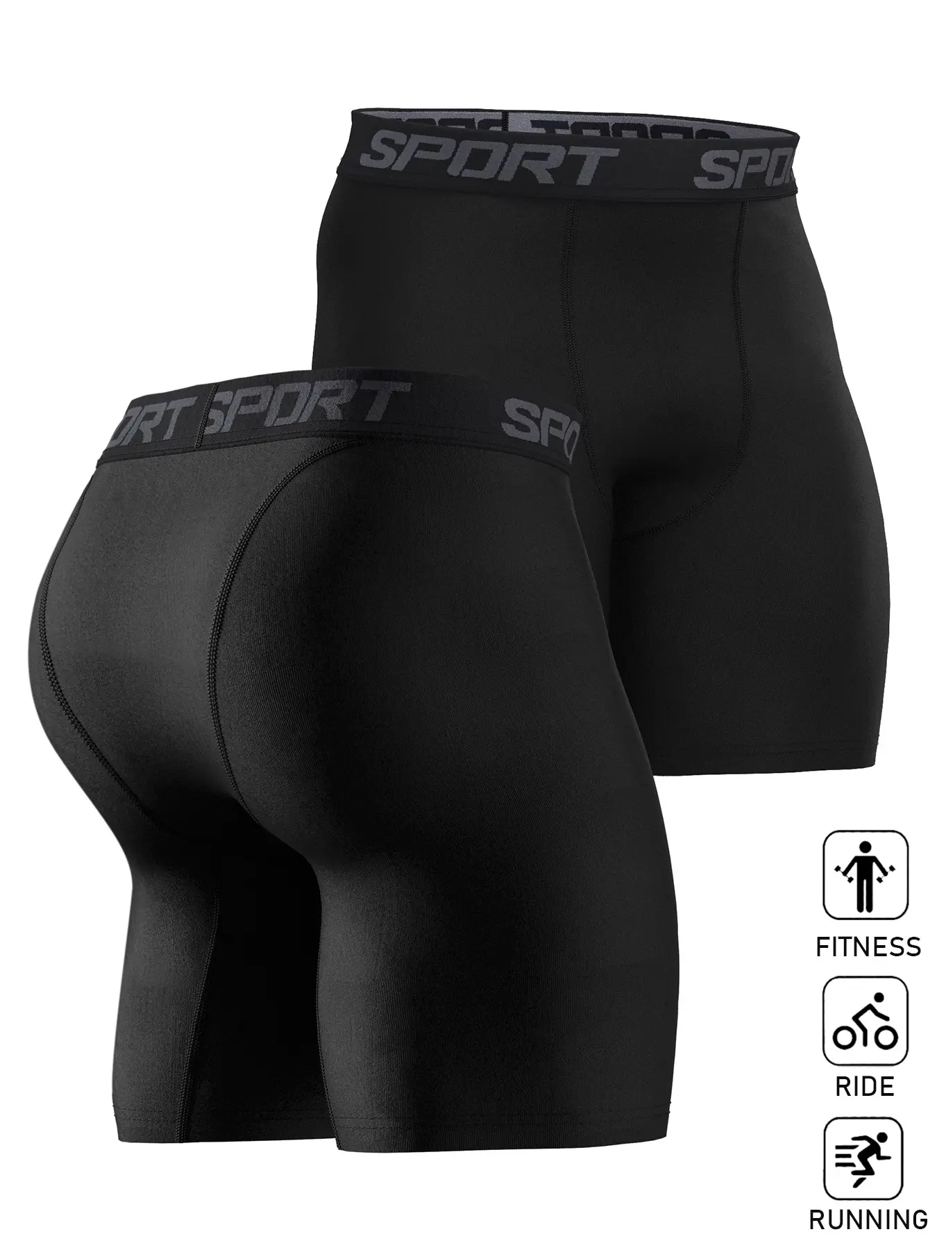 Men's Sport Compression Shorts, Fitness Workout Shorts, Active Athletic Shorts, Athletic Training Shorts, Breathable Moisture-Wicking Fabric, Ideal for Sports and Workouts, Lightweight Design for Comfort and Support, Athletic Wear Shorts