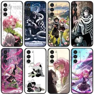 Demon Slayer Mitsuri Kanroji & Obanai Iguro Anime Phone Case Compatible with iPhone 11-17 Pro Max/Plus & Samsung Galaxy S23-S25 Protective Cover
