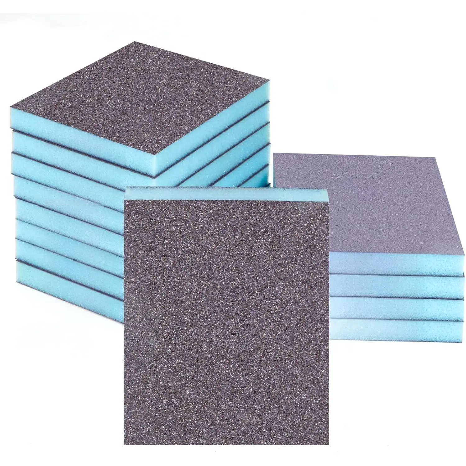 12 Pack Sanding Sponge, Washable and  Sanding Blocks 60/80/120/220/320/400 Grit Wet Dry Sand Paper  Pack for  Drywall Metal Furniture
