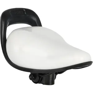 Seat Saddle with Parent Handle Accessories Fit for 12 14 16 18 20 inch Girls & Boys Road City BMX Mountain Cruiser , White//Black