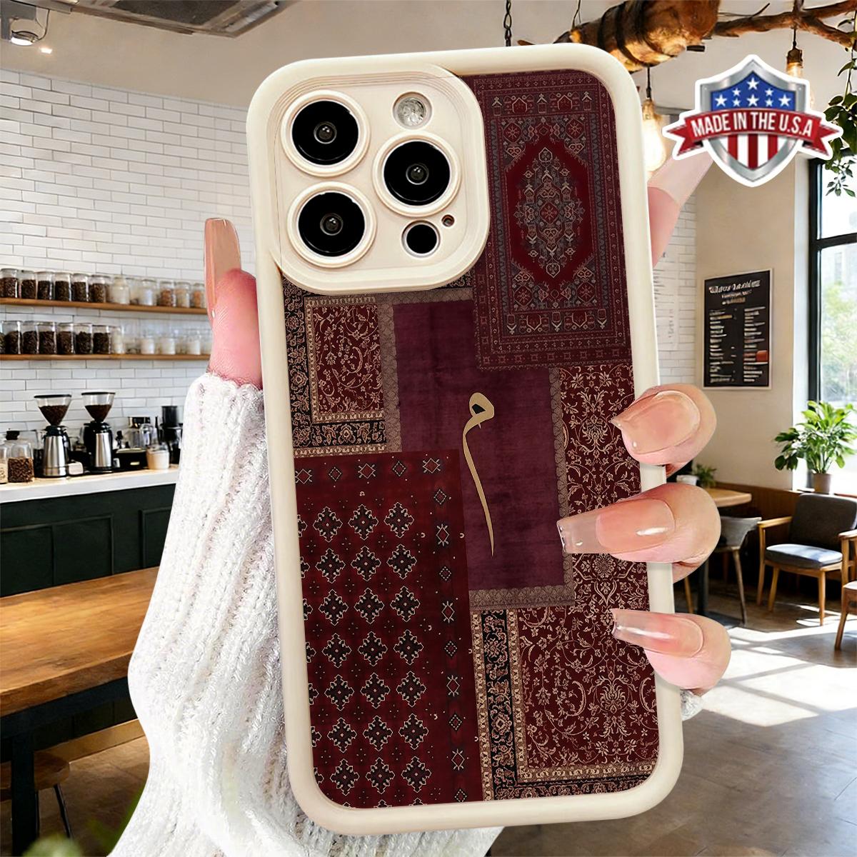 Vintage Persian Patchwork Pattern Design Case for iPhone 17 16 15 14 Pro Max 13 12 11 XR XS Plus Air Slim Shockproof Anti Drop Protective Lightweight TPU Cover