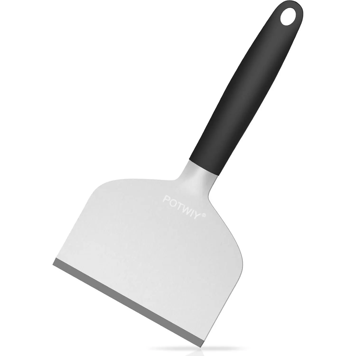Heavy Duty 5.3" Wide 1.5mm Thick Stainless Steel Griddle Scraper for BBQ Grill Cleaning