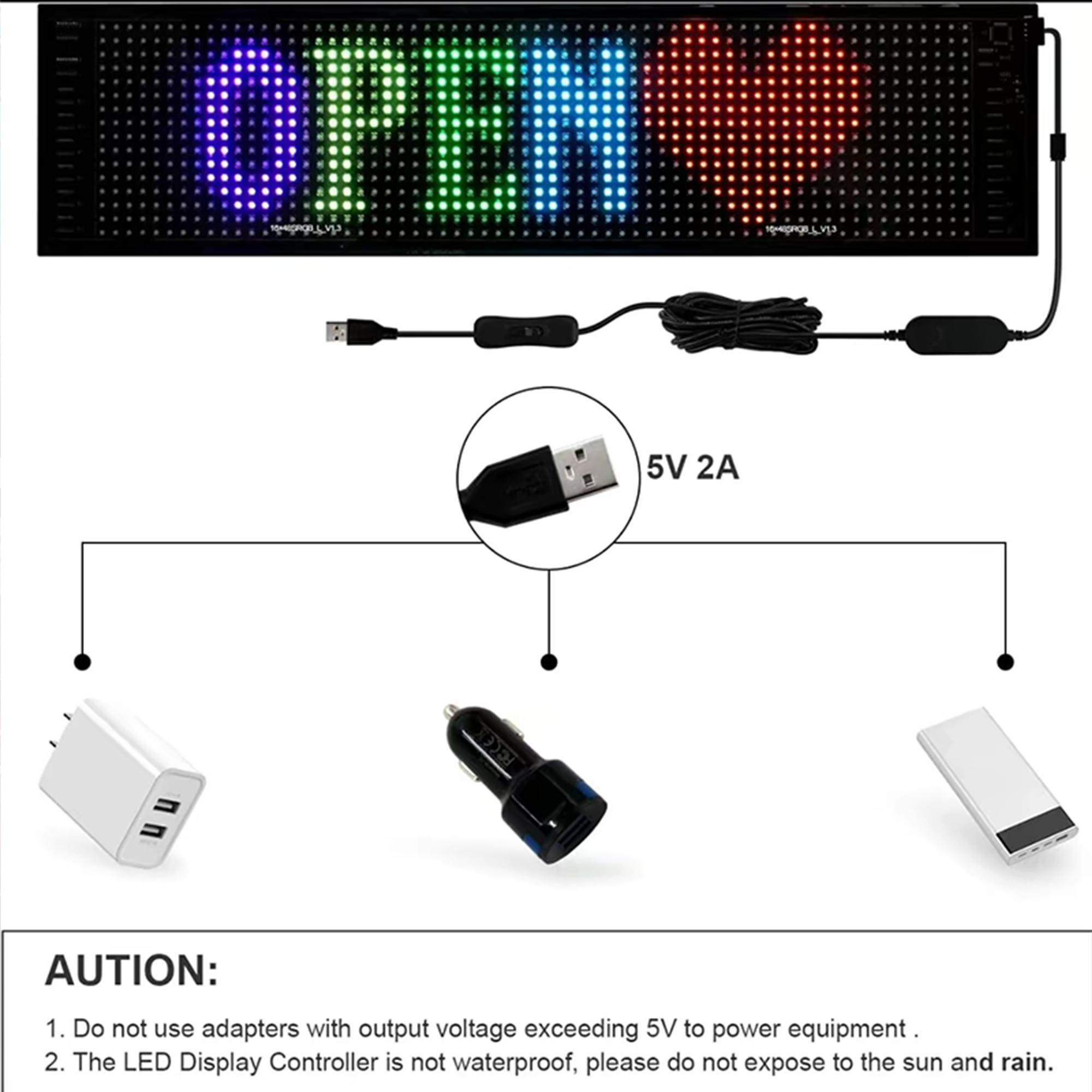 Eye Pattern LED Display Screen, 1 Set USB Powered LED Dynamic Matrix Panel, APP & Remote Control LED Display Screen for DIY Custom Text Animation, Led Car Ambient Light