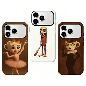 Miss Cappuccino Cute Coffee Ballerina Phone Case Tung Tung Tung Sahur Cartoon,Cover For iPhone 17 Pro Max 16 15 14 13 12 11 for Samsung S21 S22 S23 S24 S25 Phone Case,Perfect Holiday Gift