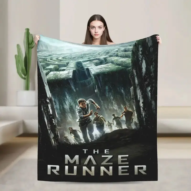 Film The Maze Runner Blankets  Warm Soft Aesthetic Plush Bedding Throws For Couch Bed Travel Office Flannel Bedspread Bed Cover