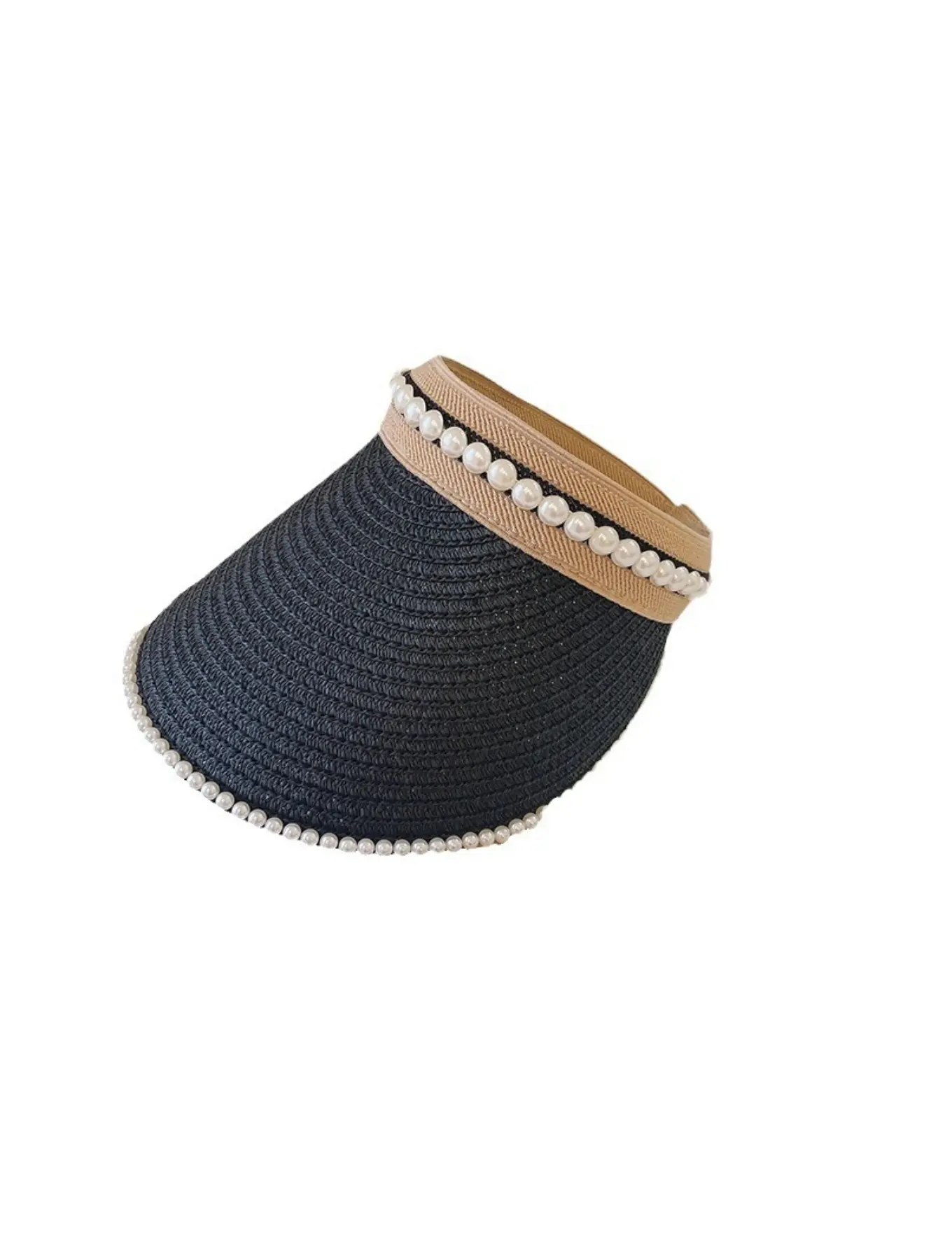 Wide Brim Straw Visor UV Protection Sun Shade Outdoor Women