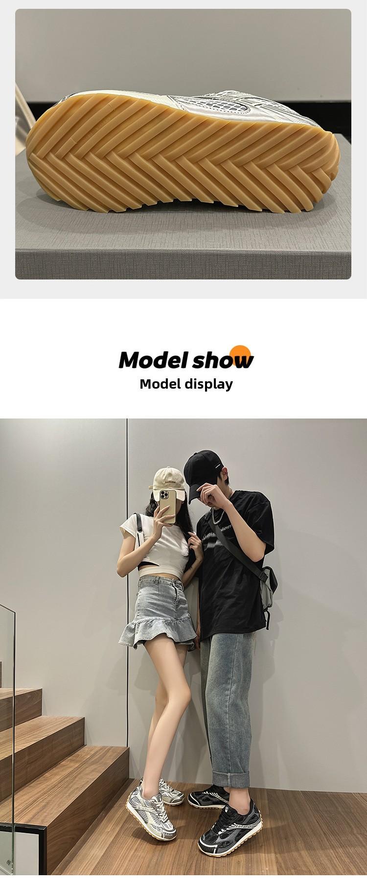 2026 New Model Women's Dad Shoes Breathable Sports Shoes Trendy Casual Versatile Anti-Slip Breathable