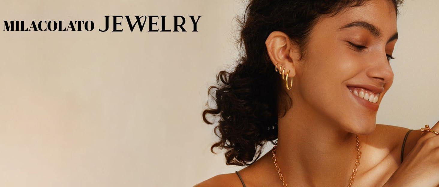 MILACOLATO 6Pairs Hypoallergenic Flat Back Earrings 316L Stainless Steel Studs for Sensitive Ears, 3-8mm Cubic Zirconia, Stylish Jewelry for Women Men - Silver