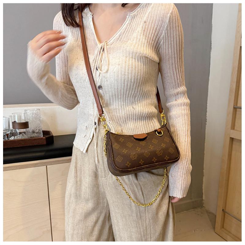 Women's Fashion Bag Women's Vintage Print Chain Small Square Bag Women's Shoulder Bag Crossbody Bag Women's Crossbody Bag Daily Bag Leather Satchel