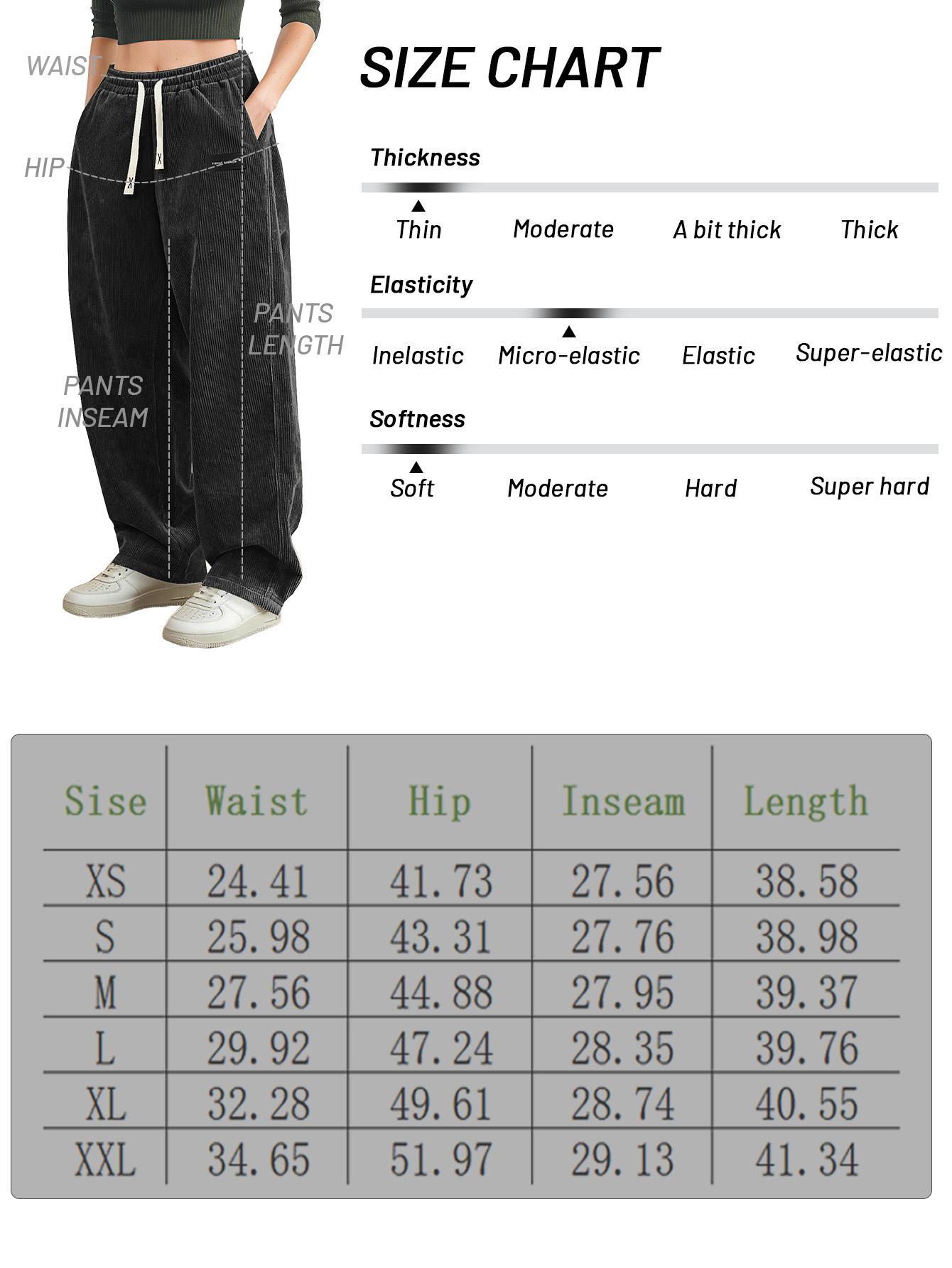 Women's Light Grey Corduroy Jogger Pants, Soft High Waist Drawstring Adjustable Trousers with Deep Side Pockets, Relaxed Straight Leg Casual Pants for All Seasons, Comfy Stretchy Daily Wear Trousers Perfect for Shopping, Walking, Work From Home, Campus