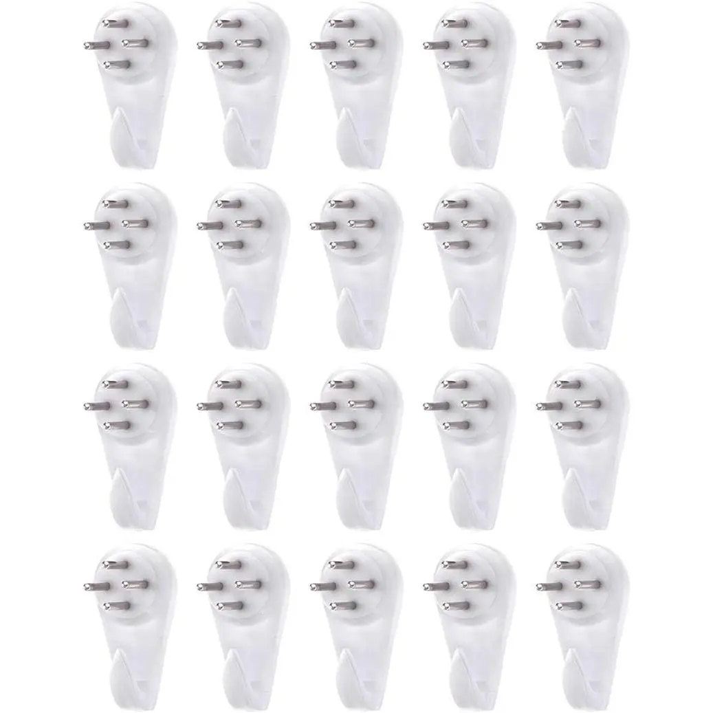 13lbs Hardwall Hanger  Hardware, Fasteners Hooks Wall Mount Non-Mark Hook Picture Photo Frame Hangers, 20 Pcs