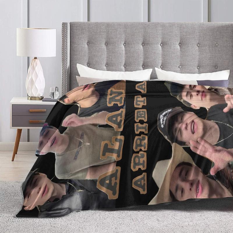 Alan Arrieta Super Comfortable Printed Flannel Throw Blanket–Soft&Warm Plush Throw for Sofa,Bed,Office,Camping–Cozy Blanket for Kids,Fans&Adults–Home Décor,Travel,Birthday,Christmas New Year Gift