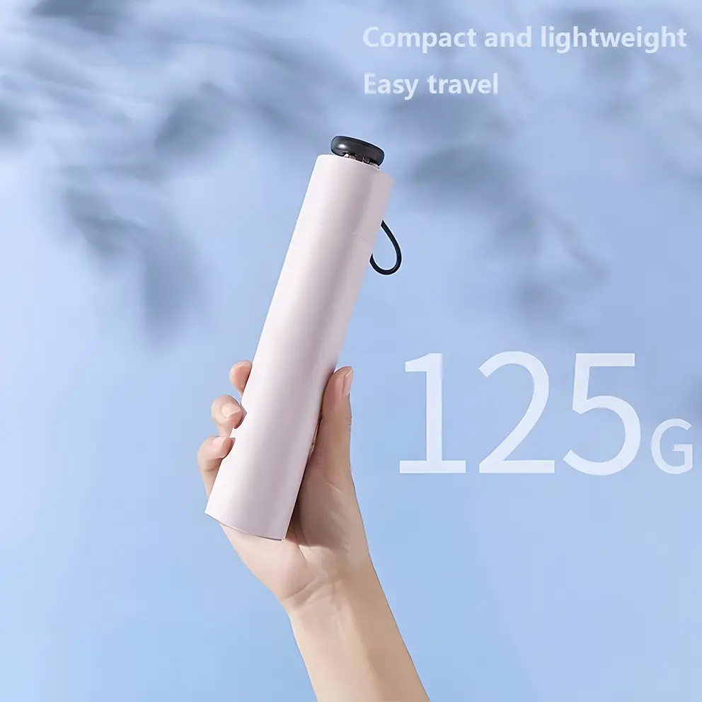 1pc Ultra-Light Rubber Pencil Umbrella, UV Protection Upf50+, Portable Mini Beach Umbrella, Fresh Macaron Color, Ideal for Students, Portable Foldable Umbrella, Lightweight Umbrella, Folding Umbrella