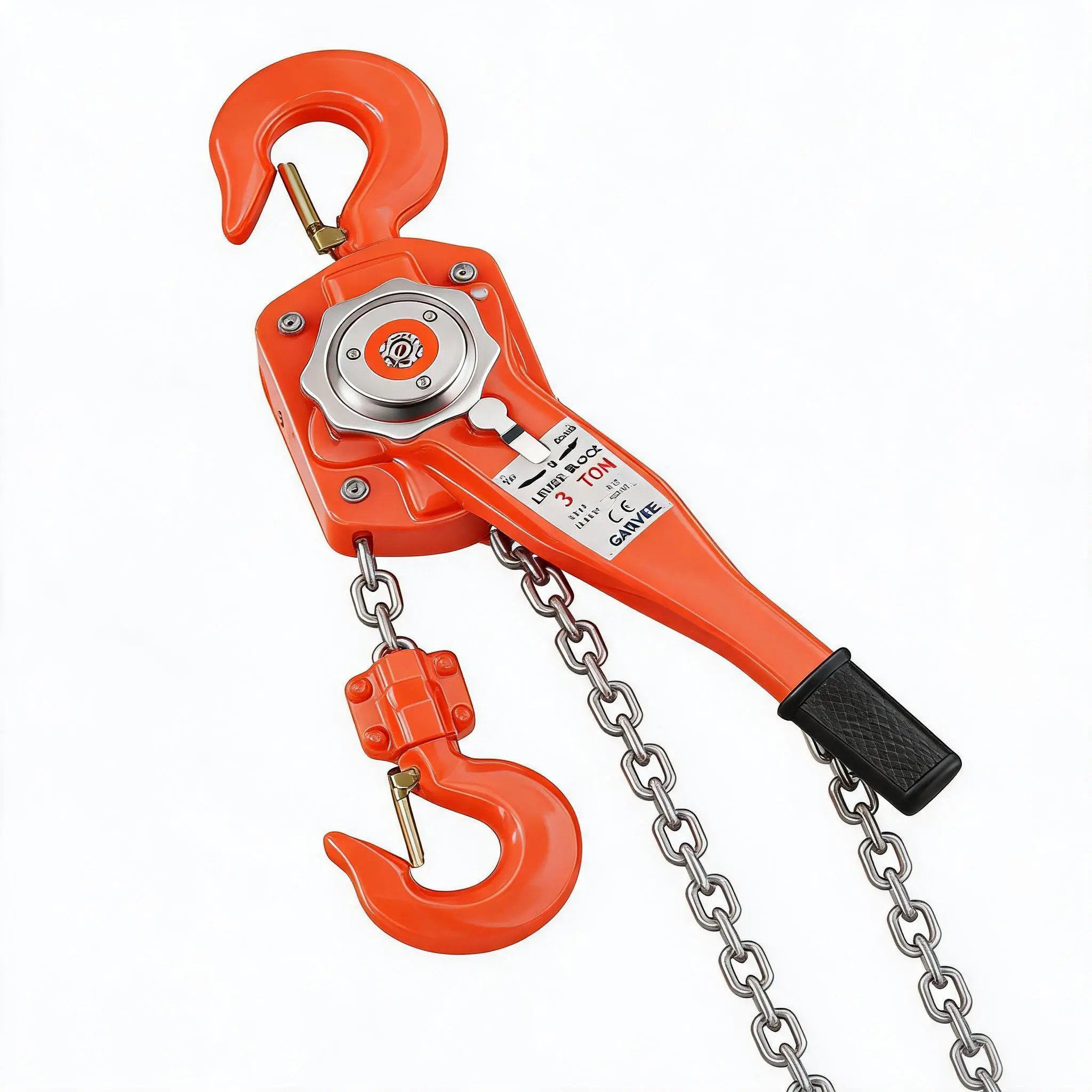 Manual Lever Chain Hoist – 1.5 Ton (3300 lbs) Capacity, 10 ft Lift – G80 Galvanized Steel Chain, Weston Double Pawl Brake, 360° Swivel Hooks – Heavy Duty Industrial Lifting for Warehouse, Garage, Dock