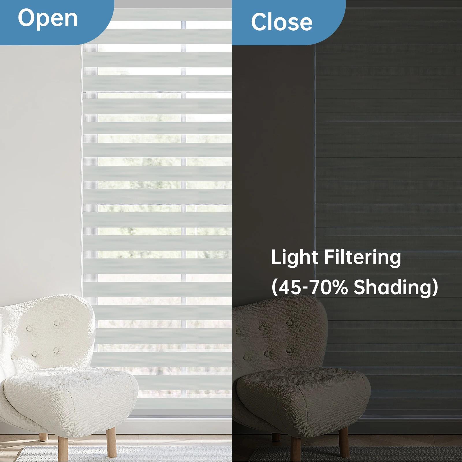 Motorized Blinds Shades Shutters Zebra Style windows Blinds Full Blackout Semi Blackout Fabric Book for Factory Hotel