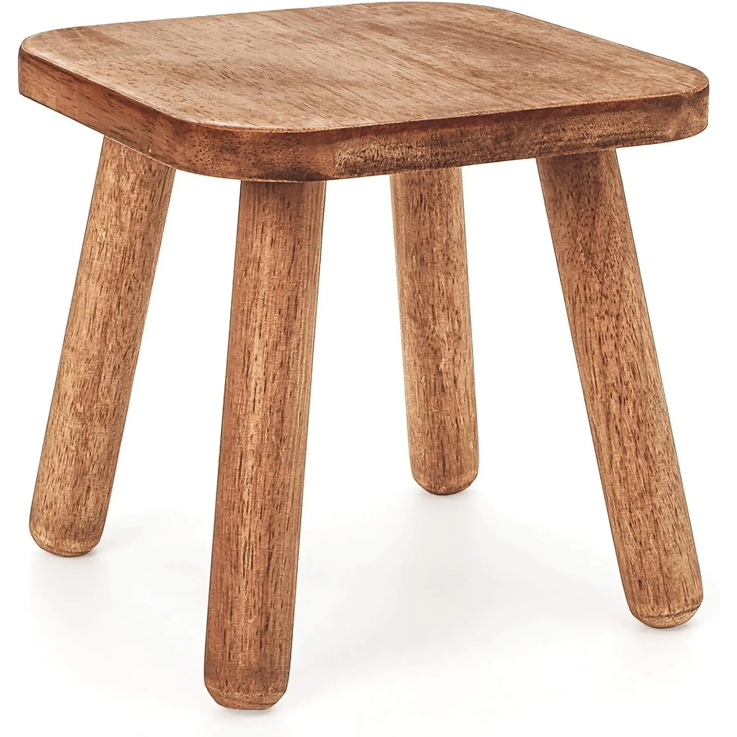 9 Inch Small Wooden Step Stool, Non-Slip One Step Stool for Adults, Holds up to 300 Lbs, Portable & Sturdy, Footstool for Bedroom, Bathroom, Kitchen, Easy to Assemble