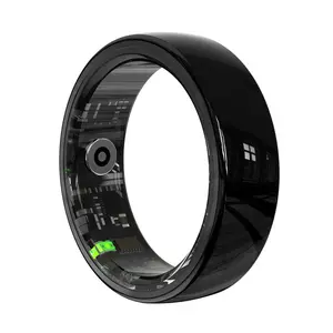 Heart rate and blood oxygen smart ring, sports tracker, sleep quality monitor, touch screen, waterproof, multifunctional health ring