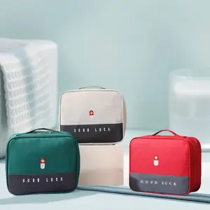 Large Capacity First Aid Bag – Portable Medicine Organizer Pouch for Travel, Home, Emergency Supplies & Daily Storage