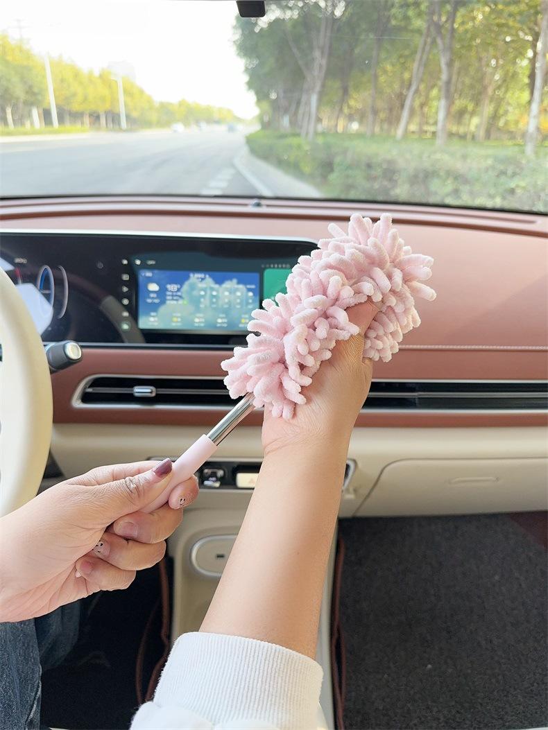 Car dust duster, practical cleaning tool for cars, extendable ash removal mop, soft bristled car brush, and car cleaning tool Car dust duster, practical cleaning tool for cars, extendable ash removal mop, soft bristled car brush, and car cleaning tool