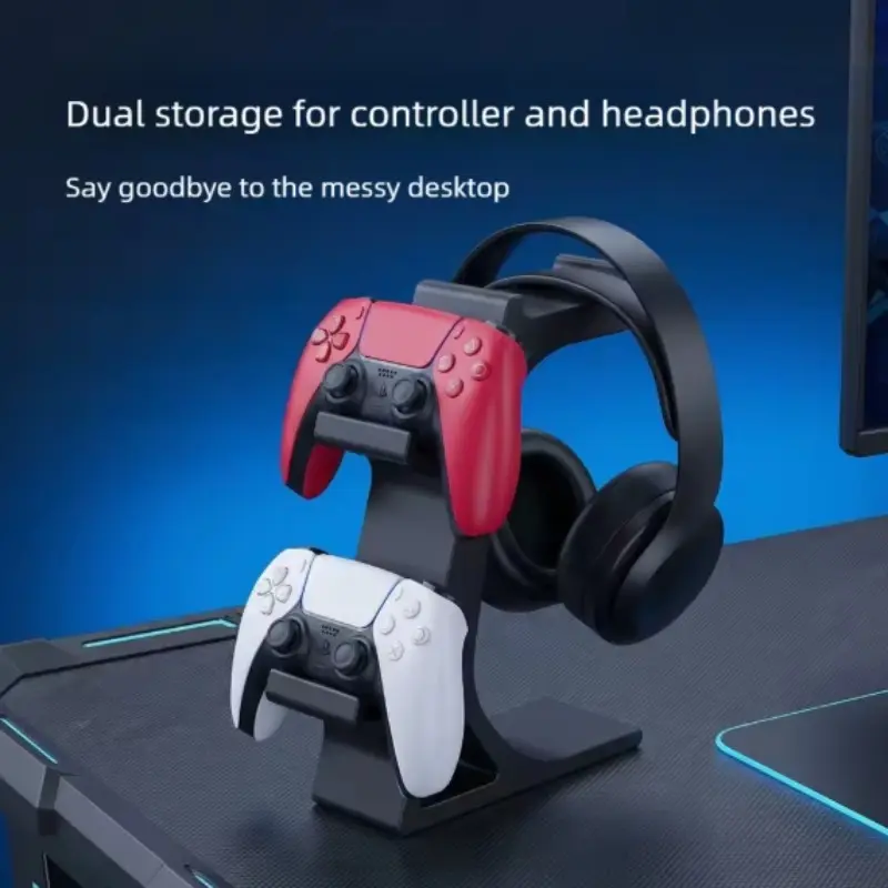 3D Printed Game Controller Earphone Stand, Universal Vertical Holder, Compatible with Ps4/ps5/xbox, Perfect for Back-To-School Season