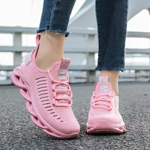 Youngsters' Breathable Knit Sneakers - Big Kid Shoes - Lightweight Running Sneakers with Striped Design, EVA Sole & Lace-Up Closure for Boys & Girls |   All-Season Outdoor Sports & Casual Wear (Red) - Comfortable Fit Footwear - Stylish Sporty Footwear - E