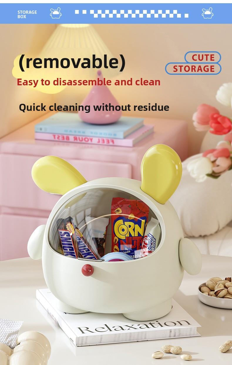 Cute Desktop Pet Christmas Candy Box Cartoon Decoration Dustproof Flip-Top Bedroom Hair Rope Jewelry Storage Box