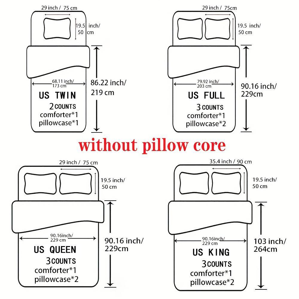 Dinosaur Pattern Bedding Set, 2/3 Counts/set Including 1 Count Comforter & 1/2 Counts Pillowcase without Filler, Soft Comfortable Bedding Set for Home Bedroom, Quilt Bedding Set