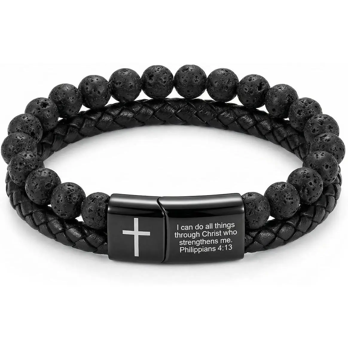 Men's  Bracelet,Novelty Easter Basket Stuffers for Men Dad |  Verse Vross Vracelet,Detachable buckle design,for Daily Wear, Prayer, and Christian Gifts