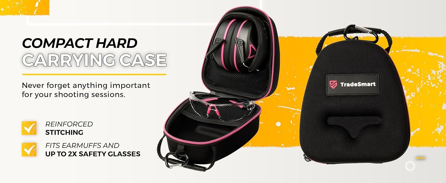 Complete Shooting Eye and Ear Protection: Earmuffs for Shooting, & Hard Case Complete Shooting Eye and Ear Protection: Earmuffs for Shooting, & Hard Case