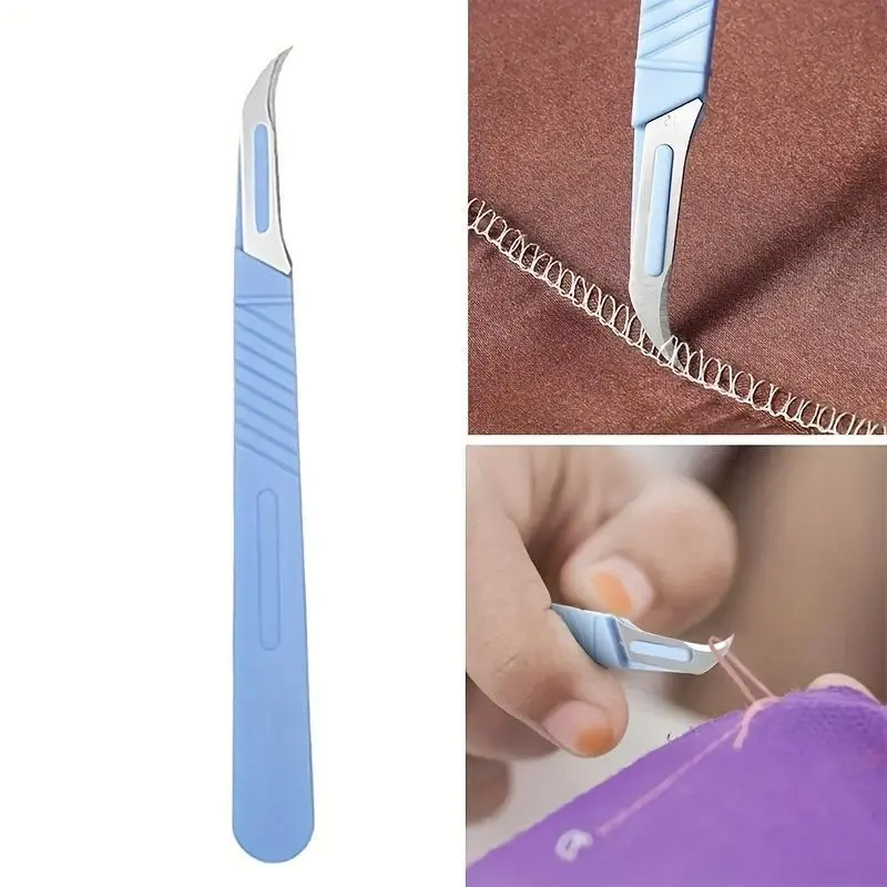 1pc Sewing Seam Ripper Blue Plastic Handle Seam Ripper Seam Ripper Thread Cutter For Sewing Craft Needlework Tool