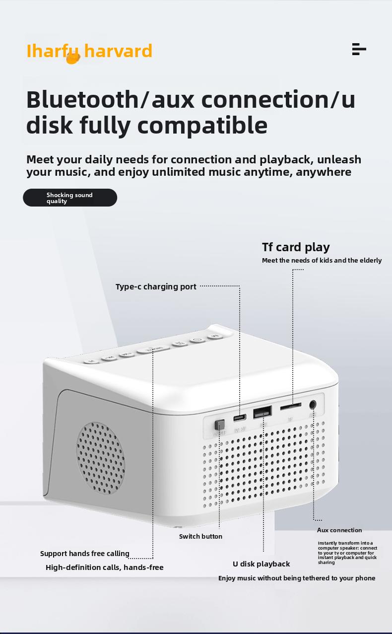 20W large screen wireless charging speaker, clock alarm clock Bluetooth speaker, hotel desktop multifunctional wireless speaker