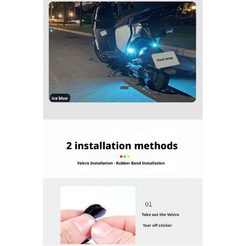 Wireless LED Strobe Light, USB Charging, IP65, Electric Vehicle Flash Aircraft Light, 7-Color Car Warning Light, Induction Universal Wireless Remote Control, Suitable for Cars, Motorcycles & UAVs