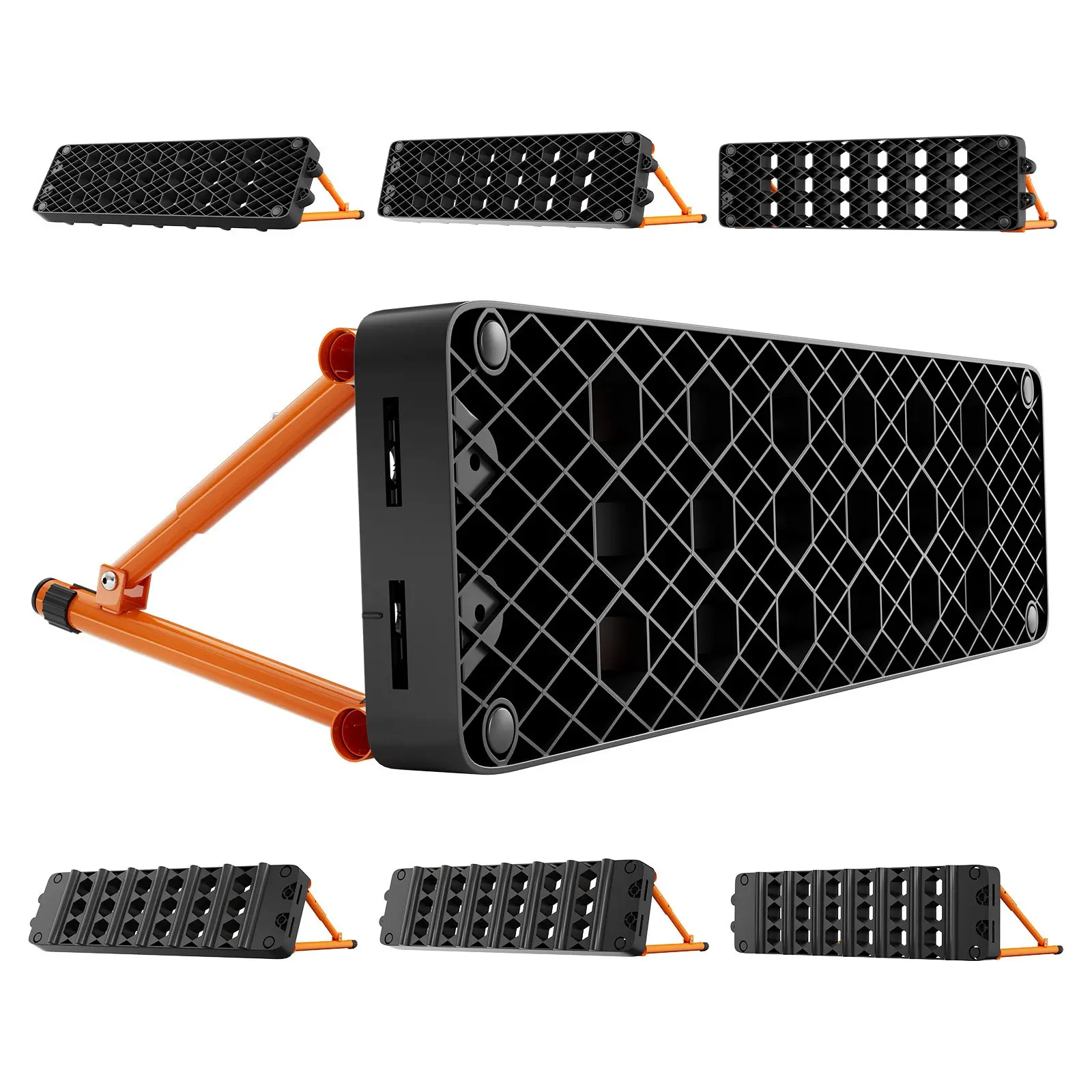 VEVOR Soccer Rebounder Board, 37.4x 9.8 in Portable Soccer Rebound Wall, Dual Surface Sports Kick Back Trainer, 3 Adjustable Angles, Easy Setup Ball Practice Equipment for Passing Reaction Skills