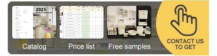 UFORU US Stock Modern Plastic Cereals Storage Rotating Dispenser 360° Large Airtight Rice Container Food Storage Box With Lid For Kitchen Pantry Organization