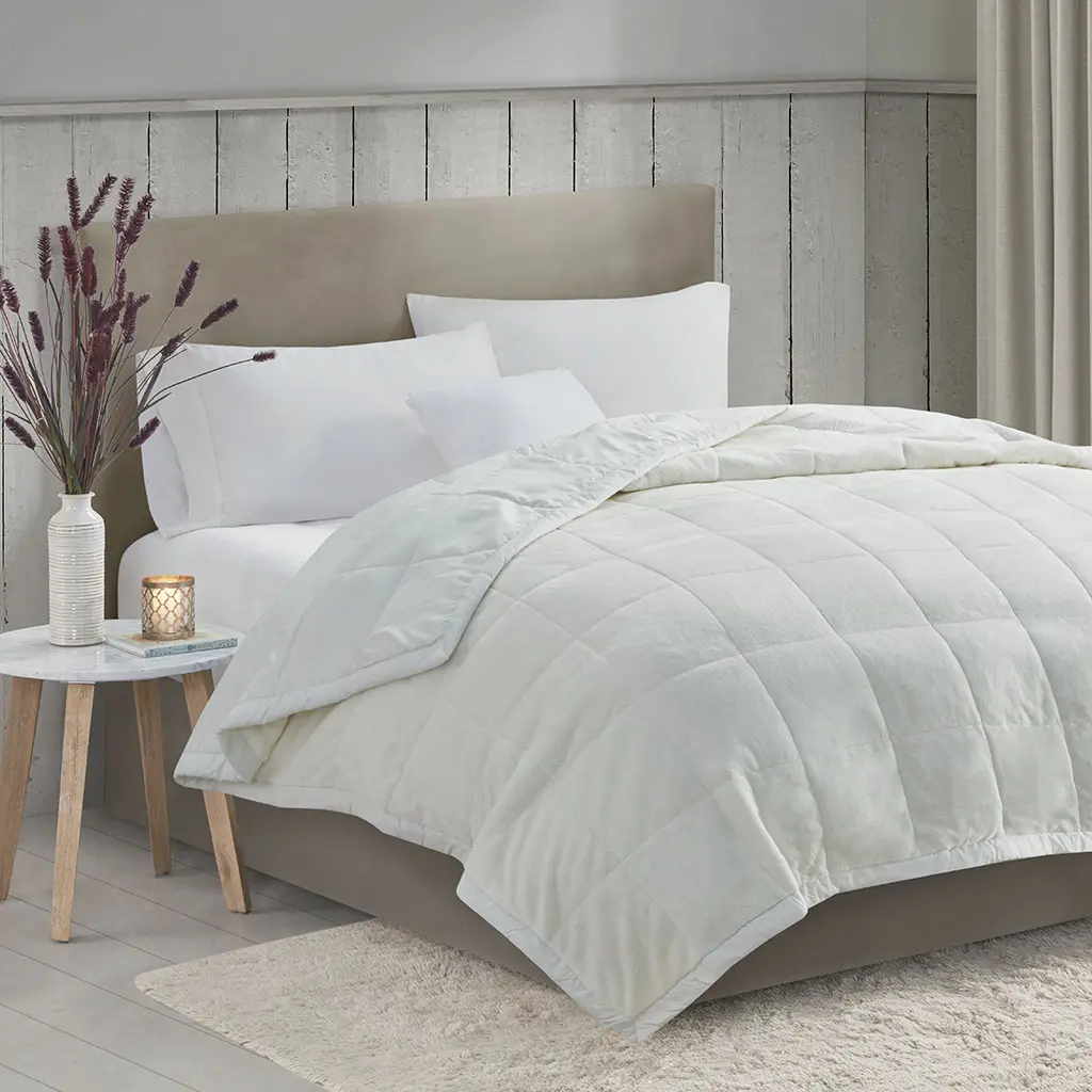 Nokaa Reversible HeiQ Smart Temperature Down Alternative Blanket – All-Season Cooling & Warming Bed Blanket, Soft Microfiber, Hypoallergenic, Machine Washable, Multiple Sizes Available
