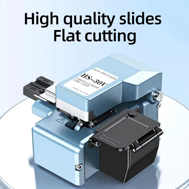 Hs-30v Fiber Optic Cleaver Cutting Knife, One-Step Fully Automatic, High Precision Cold Cut Hot Melt, Optimal Performance Tool