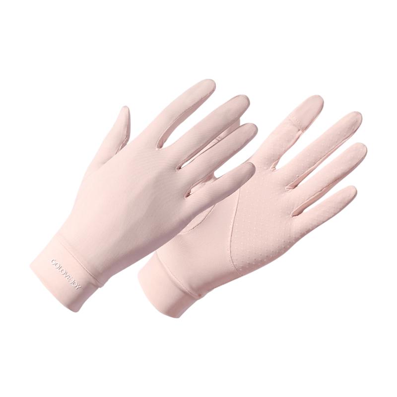 Women's UPF 50+ Sun Protection Gloves - Fingerless Cooling Ice Silk Driving Gloves