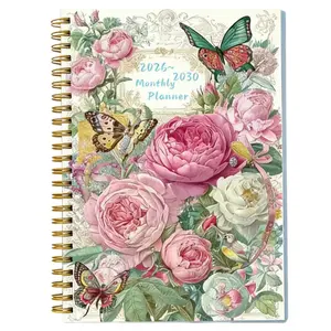 2026-2030 Monthly Planner/Calendar - January 2026 to December 2030, 5-Year Monthly Planner, Colorful Flower-Themed Cover Design Notebook, Yearly Calendar Planning, Monthly Tabs, 60-Month Calendar, 5.5 x 8.3 inches, Thick Paper, Elastic Cover, Durable Doub