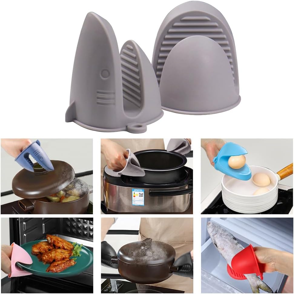Oven Mitts,Mini Oven Gloves Silicone Heat Resistant Cooking Pinch Mitts Potholder for Air Fryer Kitchen Cooking & Baking