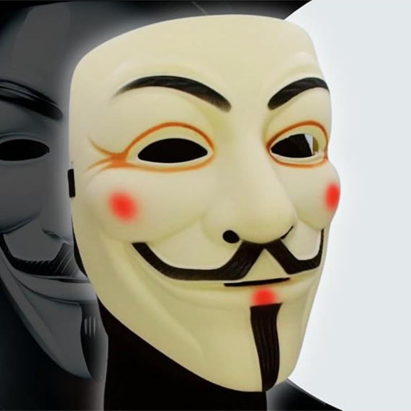 V for Vendetta Mask Anonymous Costume Accessory, Halloween Party Cosplay Prop, Unisex Masquerade Event Wear, Unique Design