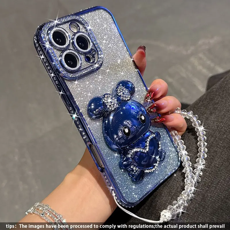 Anti-Drop Protective Phone Case Cover with Beaded Bracelet, Decorative Smartphone Protector, Compatible with iPhone 17 Pro Max, 17, 17 Pro, 16 Pro Max, 15, 14, 13, 12, 11