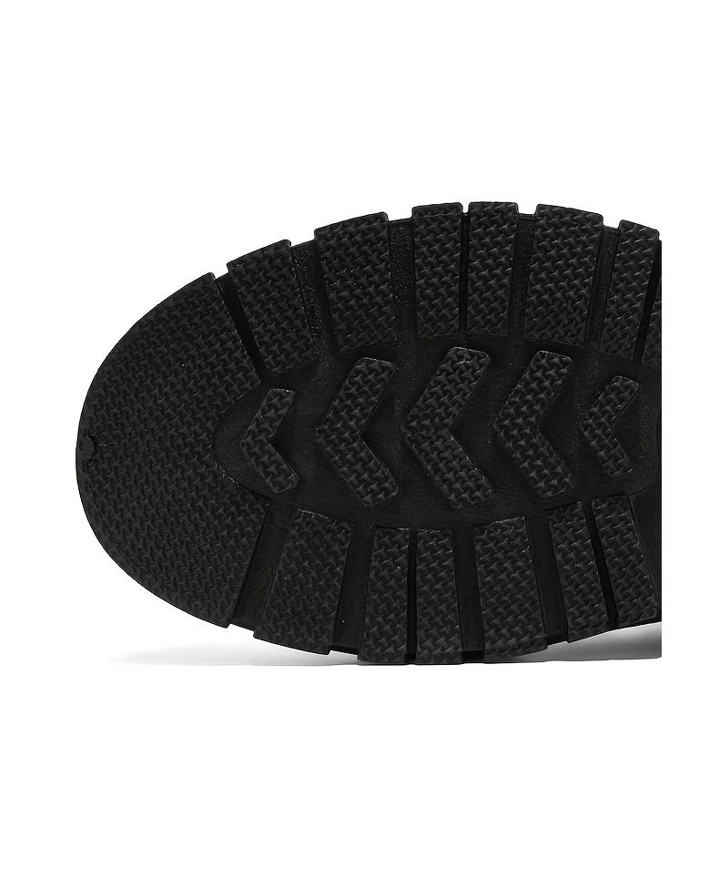 Four Seasons Fashion Trendy Men'S Black Boots Mid-Top Lace-Up Men'S Boots