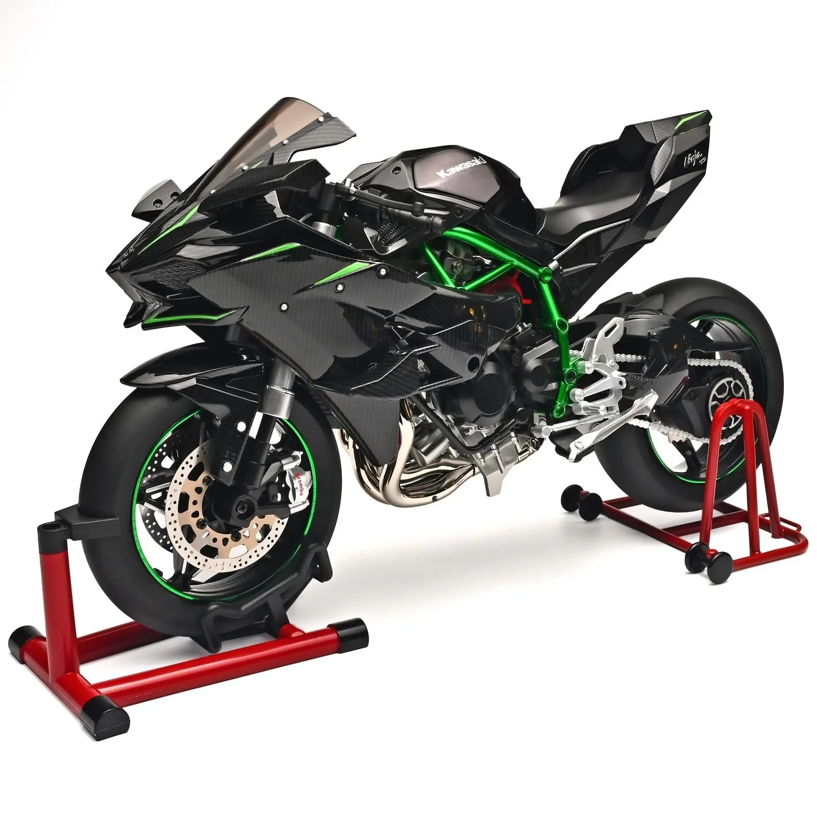 Extra-Large Die Cast Motorcycle Scale for H2r, Alloy Racing Motorcycles Model, Power H2r Toy Motorcycles Collection, Model Motorcycles