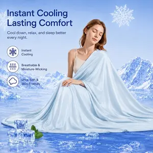 Thin and Breathable Summer Blanket, Lightweight And Soft Summer Sleep - Lightweight And Durable, Ideal for Hot Sleepers, Perfect for Home, Office, Dorm, Bedroom, Spring Or Summer Bed Blanket, Travel And Car Use, Cooling Throw Blanket