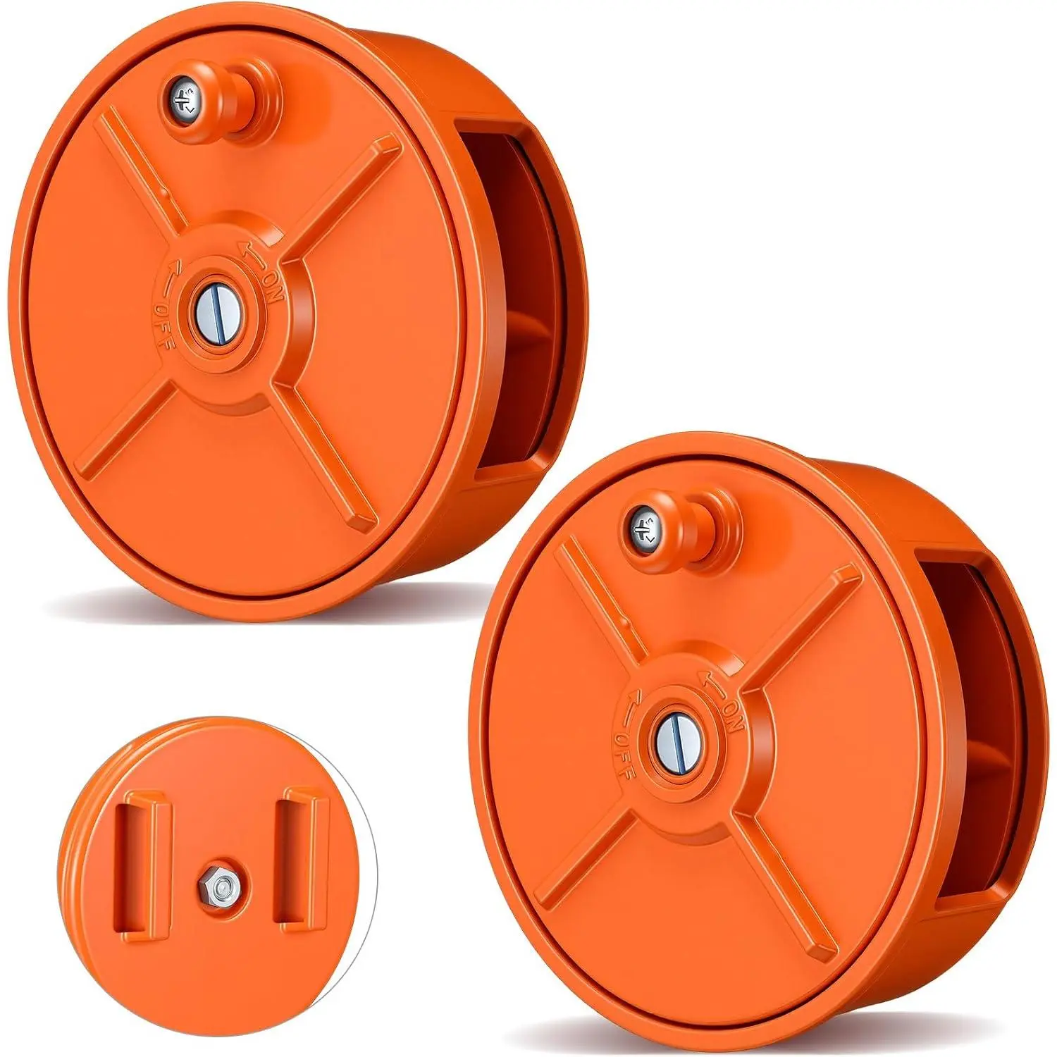 2 Set Aluminum Tie Wire Reel Coil Holder Wheel 6.25" Lightweight and Durable Tie Wire Dispenser for Left or Right Handed Operation for Electrician, Ironworker, Construction Worker (Orange)