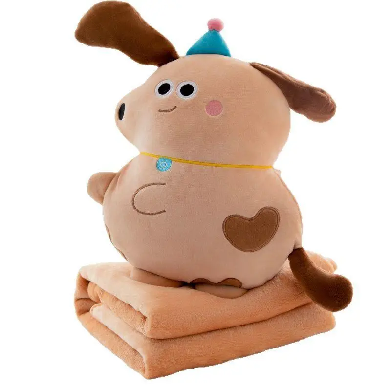 Stuffed Cute Cartoon Animal Pillow & Blanket Set – 2 in 1 Plush Stuffed Pillow with 39×67in Pillow Blanket, Huggable Plush Pillow for Travel, Car, Office Nap, Great Birthday Gift