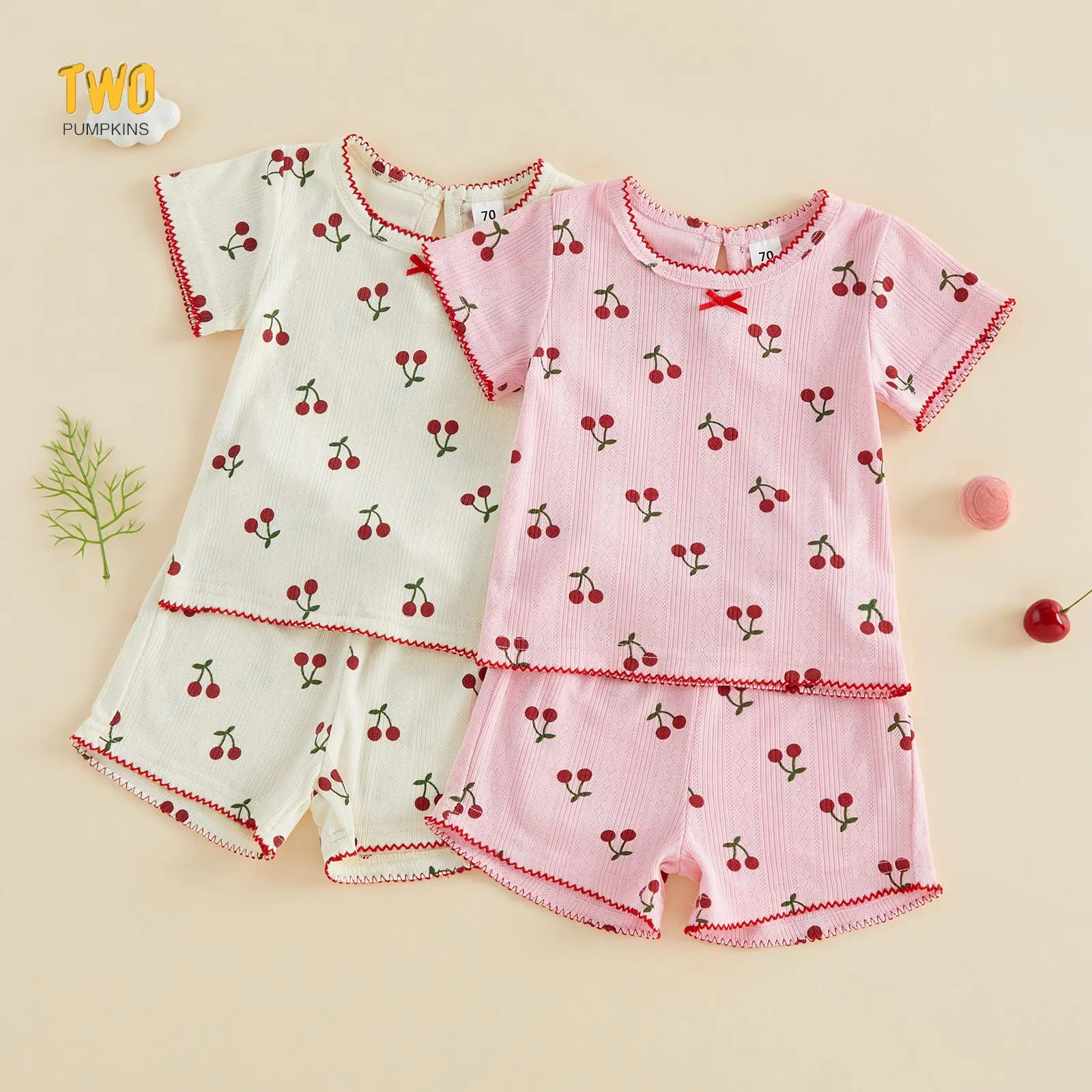Toddler Baby Girl Pajamas Set Summer Floral Short Sleeve Cotton Shirt Top Shorts 2pcs Pjs Sets Sleepwear Loungewear
