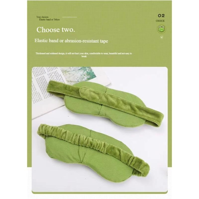 Cute Cartoon Frog Shaped Eye Mask With Breathable Cotton Lining And Elastic Non Restrictive Head, Light Blocking Game Eye Mask