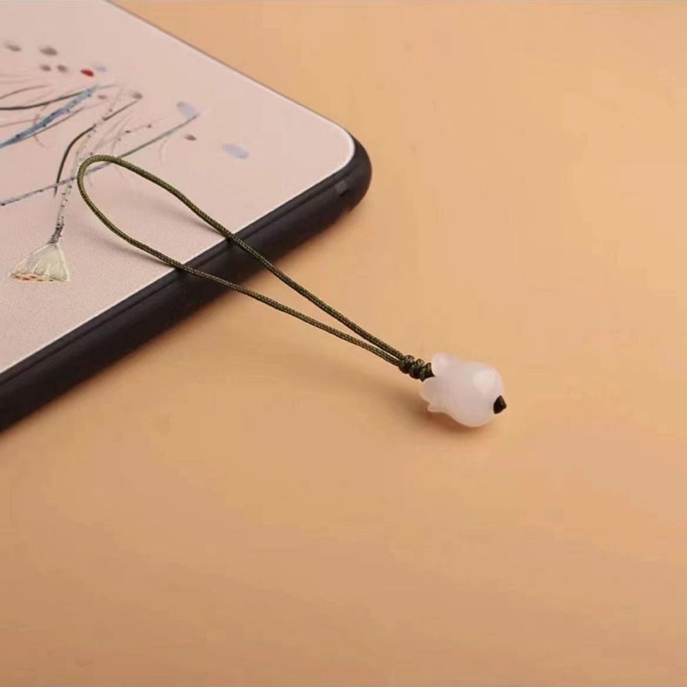 Flower Phone Charms Strap Lanyard Short Style Simulation Lucky Cellphone Pendant Chain Chinese Style Universal